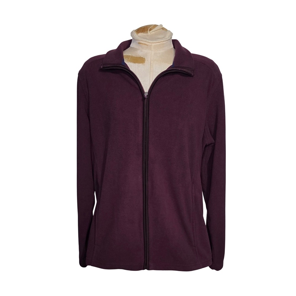 Lands End Kids Full-Zip Mid-Weight Fleece Jacket Size XXL 18